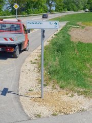 Neuer Wegweiser in Oberlauterbach