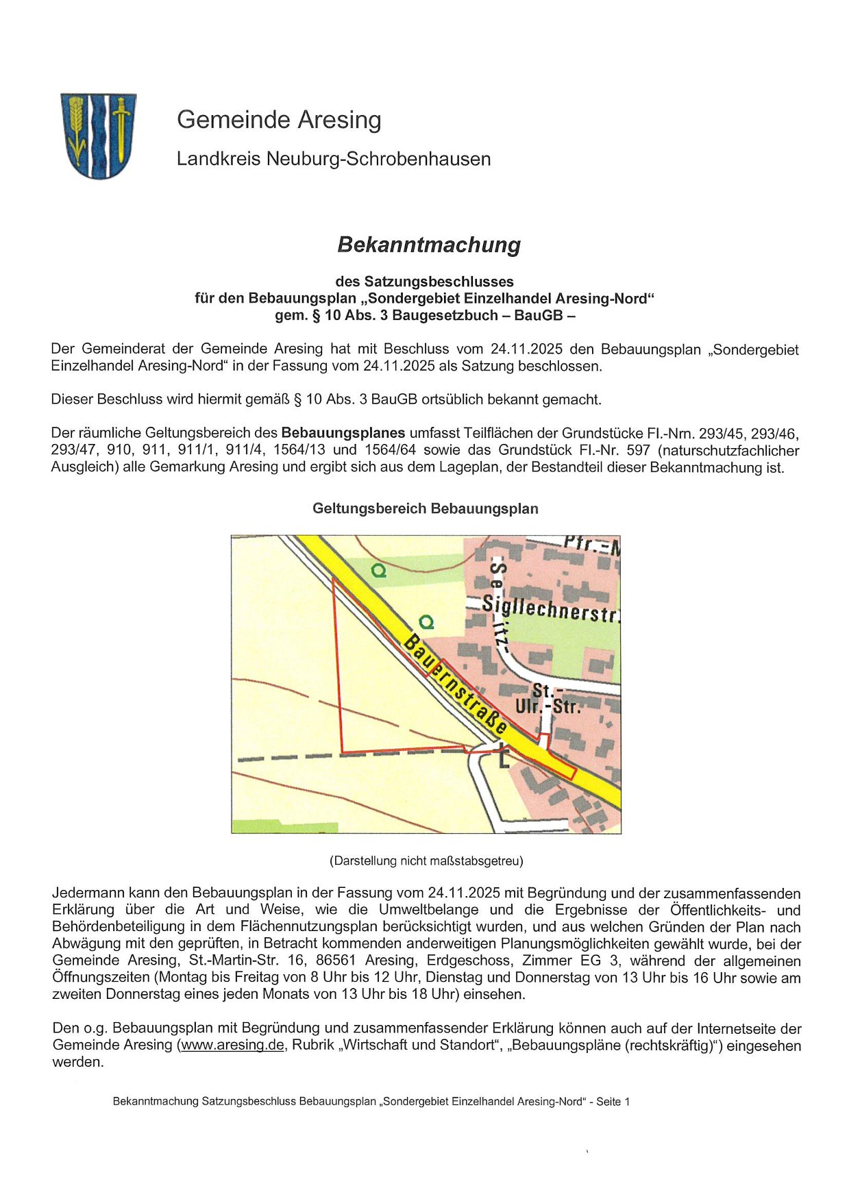 Bekanntmachung v. 03.03.2026 - Seite 1 Bekanntmachung v. 03.03.2026 - Seite 1